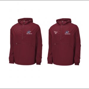 Liberty Field Hockey - 27. Packable Anorak Pullover 1/4 Zip Jacket (Maroon)