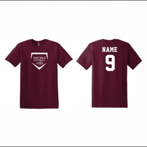 East Hills Softball  - 2. Short Sleeve Cotton T-Shirt (Maroon)