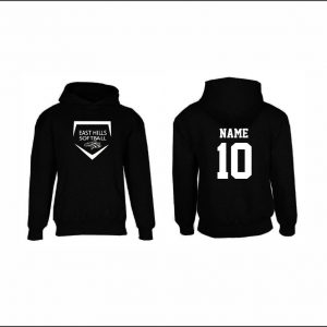 East Hills Softball  - 5. Hooded Sweatshirt (Black)