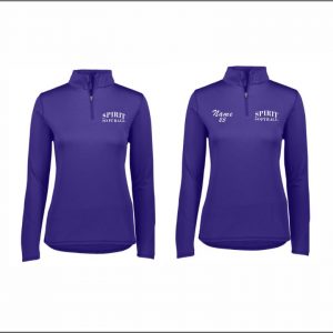 Lyons Spirit Softball - 13. Ladies 1/4 Zip Performance Pullover (Purple)