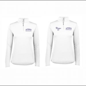 Lyons Spirit Softball - 15. Ladies 1/4 Zip Performance Pullover (White)