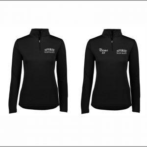 Lyons Spirit Softball - 16. Ladies 1/4 Zip Performance Pullover (Black)