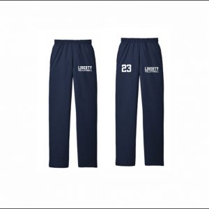 Liberty Volleyball - 17. Open Bottom Sweatpants (Navy)