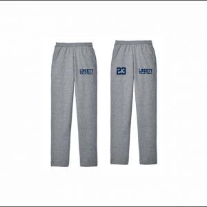 Liberty Volleyball - 18. Open Bottom Sweatpants (Gray)