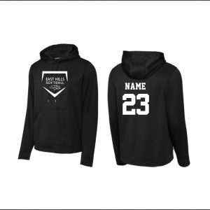 East Hills Softball - 8. Performance Hooded Sweatshirt (Black)