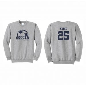 NLYAA Soccer - 11. Crewneck Sweatshirt (Gray)