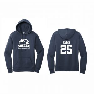 NLYAA Soccer - 24. Ladies Hooded Sweatshirt (Navy)