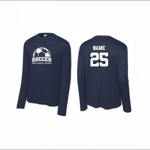 NLYAA Soccer - 8. Long Sleeve Performance Shirt (Navy)