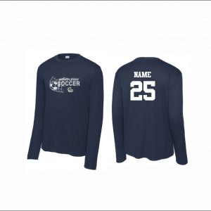 NLYAA Soccer - 8. Long Sleeve Performance Shirt (Navy)