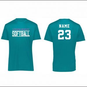 Lyons Spirit Softball - 1. Short Sleeve Performance Shirt (Teal)