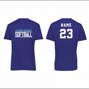 Lyons Spirit Softball - 2. Short Sleeve Performance Shirt (Purple)