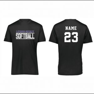 Lyons Spirit Softball - 3. Short Sleeve Performance Shirt (Black)
