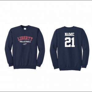 Liberty Volleyball - 14. Crewneck Sweatshirt (Navy)