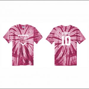 East Hills Softball  - 10. Short Sleeve Cotton Tie-Dye (Maroon)