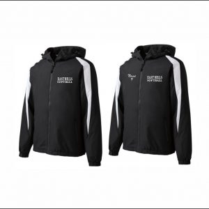 East Hills Softball - 13. Lightweight Fleece Lined Full Zip Jacket (Black/White)