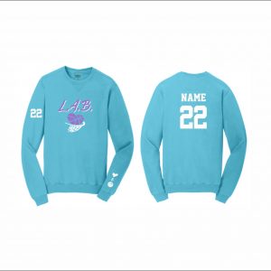 L.A.B. Basketball - 4. Beach Wash Crewneck Sweatshirt (Blue)