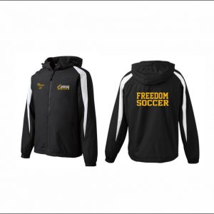 Freedom Boys Soccer - 20. Lightweight Fleece Lined Colorblock Jacket (Black/White)
