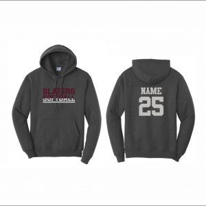 Bangor Softball - 9. Hooded Sweatshirt (Dk. Grey Heather)
