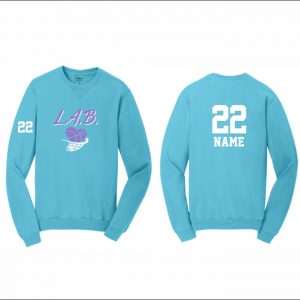 L.A.B. Basketball - 4. Beach Wash Crewneck Sweatshirt (Blue)
