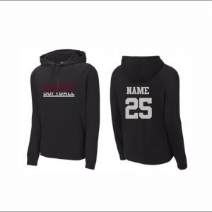 Bangor Softball - 11. Lightweight French Terry Pullover Hoodie (Black)