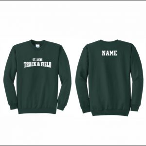 St. Anne Track & Field - 22. Crewneck Sweatshirt (Dark Green)