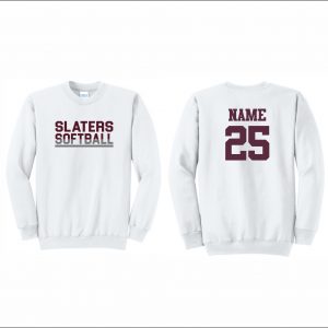 Bangor Softball - 14. Crewneck Sweatshirt (White)