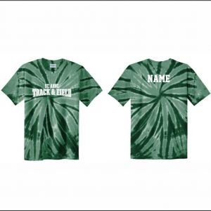 St. Anne Track & Field - 24. Short Sleeve Tie-Dye T-Shirt (Forest Green)