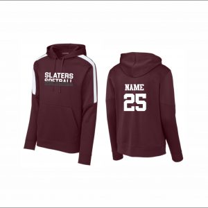 Bangor Softball - 16. Performance Hooded  Sweatshirt (Maroon/White)