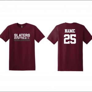 Bangor Softball - 1. Short Sleeve Soft Cotton T-Shirt (Maroon)