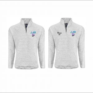 L.A.B. Basketball - 22. Textured 1/4 Zip Fleece (Gray Heather)