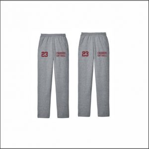 East Hills Softball - 16. Open Bottom Sweatpants (Gray)