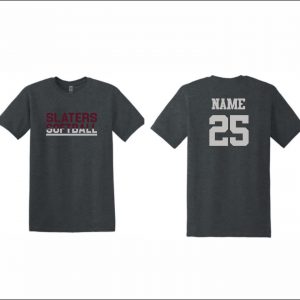 Bangor Softball - 2. Short Sleeve Soft Cotton T-Shirt (Dk. Heather Gray)