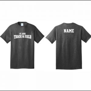 St. Anne Track & Field - 2. Short Sleeve Cotton T-Shirt (Dark Gray)