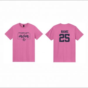 NLYAA Soccer - 26. Short Sleeve Cotton T-Shirt (Pink -Soccer Mom)