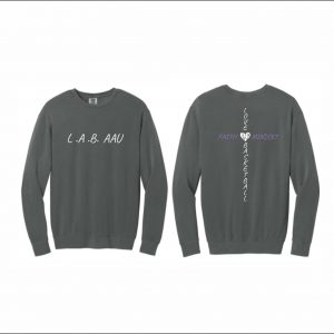 L.A.B. Basketball - 25. Garment Dyed Crewneck Sweatshirt (Charcoal)