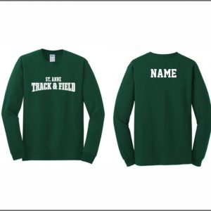 St. Anne Track & Field - 3. Long Sleeve Cotton T-Shirt (Forest)