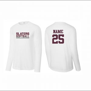 Bangor Softball - 4. Long Sleeve Performance Shirt (White)