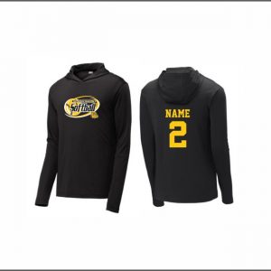 BTAA Softball - 5. Long Sleeve Performance Hooded Shirt (Black)