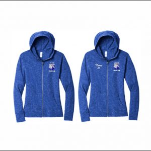 OLPH CYO - 33. Ladies Lightweight Full Zip Hoodie (Royal Blend)