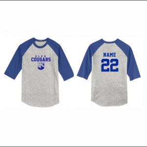 OLPH CYO - 35. Raglan 3/4 Sleeve Shirt (Royal/Gray)