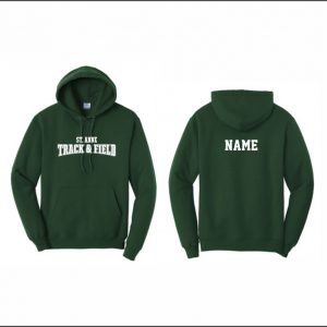 St. Anne Track & Field - 6. Hooded Sweatshirt (Dark Green)