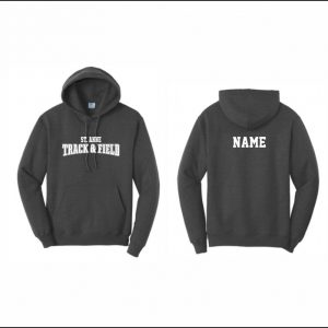 St. Anne Track & Field - 7. Hooded Sweatshirt (Dark Heather Gray)