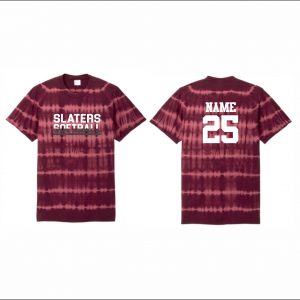 Bangor Softball - 7. Short Sleeve Stripe Tie-Dye (Merlot)