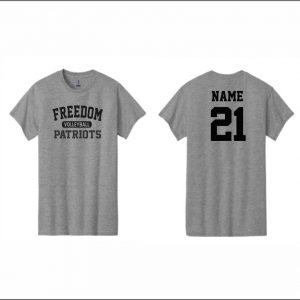 Freedom Boys Volleyball - 25. Short Sleeve Cotton T-Shirt (Gray - Logo #2)