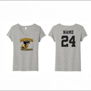 Freedom Boys Volleyball - 10. Ladies Short Sleeve T-Shirt (Gray)