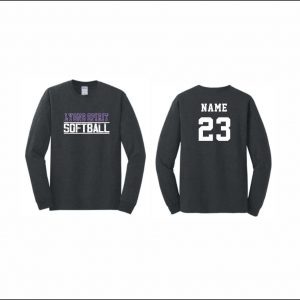 Lyons Spirit Softball - 12. Long Sleeve Cotton T-Shirt (Dk. Heather Gray)
