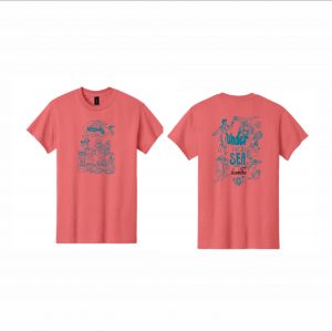 Arts Academy (Little Mermaid Jr) - Short Sleeve Cotton T-Shirt (Coral)