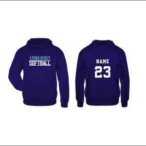 Lyons Spirit Softball - 9. Performance Fleece Hoodie (Purple)