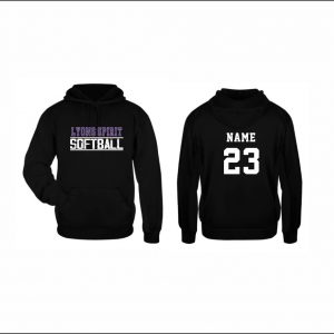 Lyons Spirit Softball - 10. Performance Fleece Hoodie (Black)