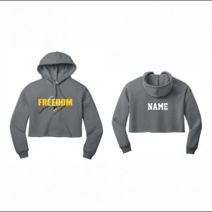 Freedom Cheer - 6. Womens Cropped Hoodie